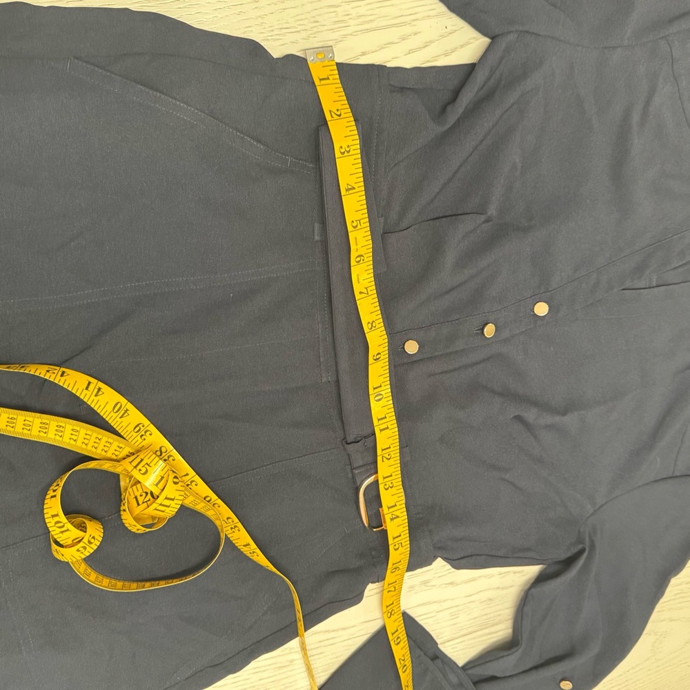 Ann Taylor Navy Jumpsuit with Belted Waist - Picture 5 of 9